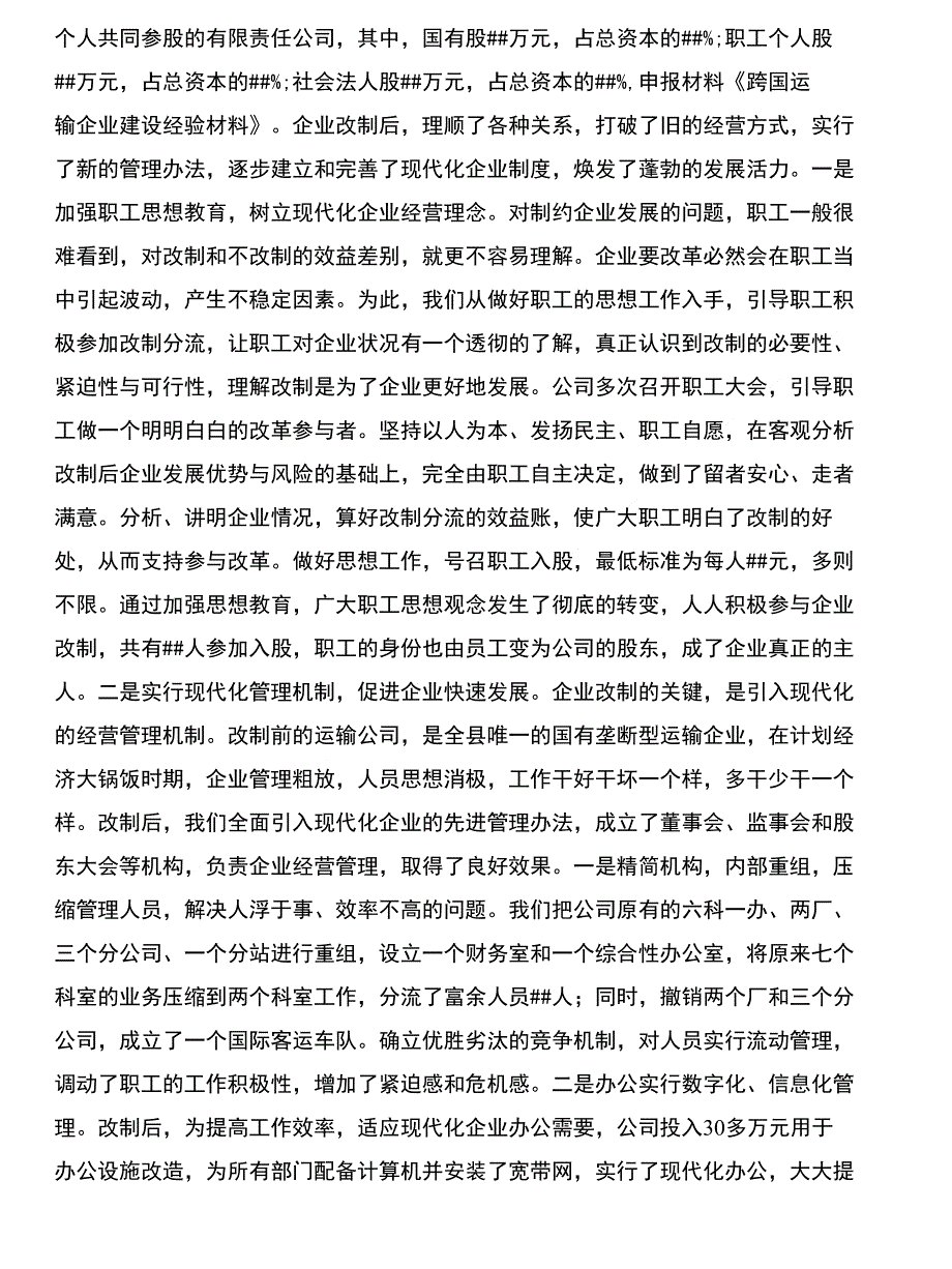 跨国运输企业建设经验材料与跨境电子商务行业协会工作总结合集_第2页