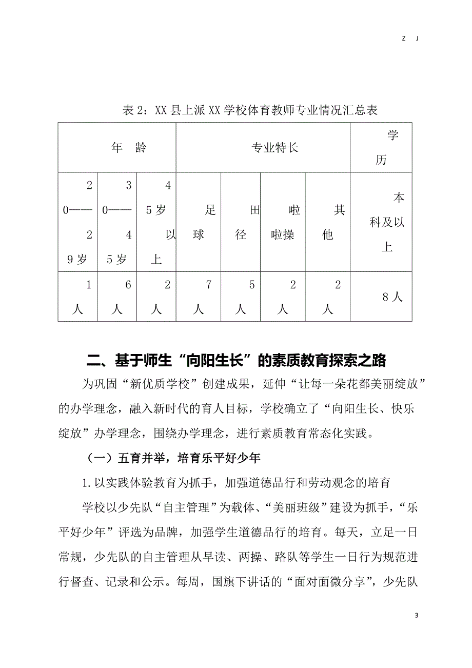 创建市级素质教育示范校（文明学校）汇报材料_第3页