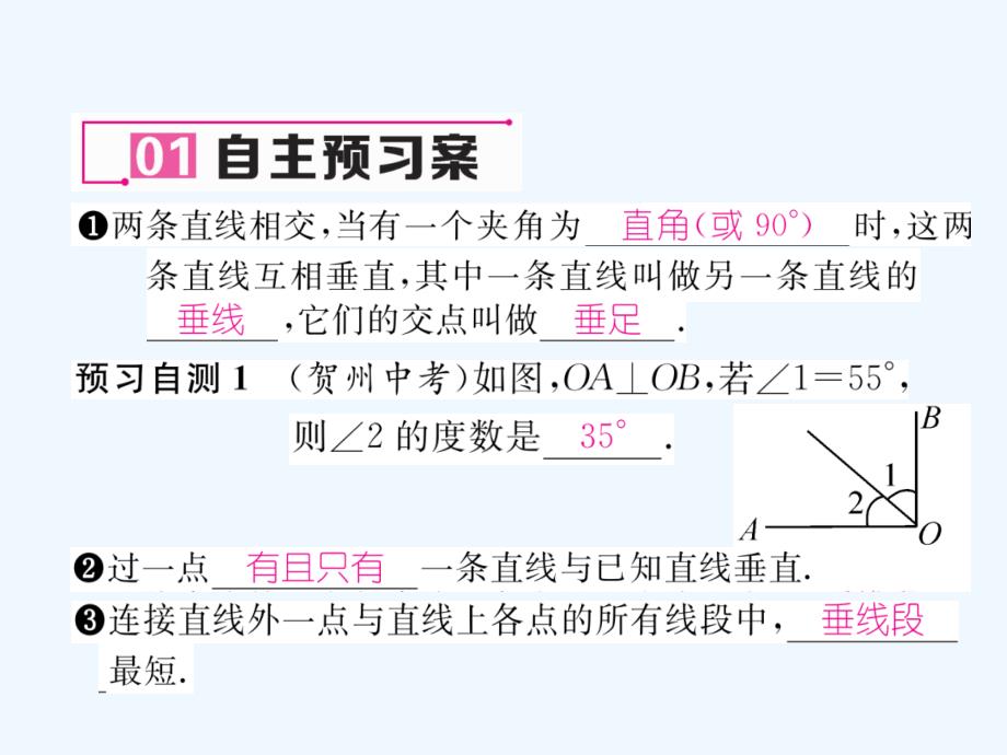 黔西南专春七年级数学下册第5章相交线与平行线512垂线作业课件新_第2页