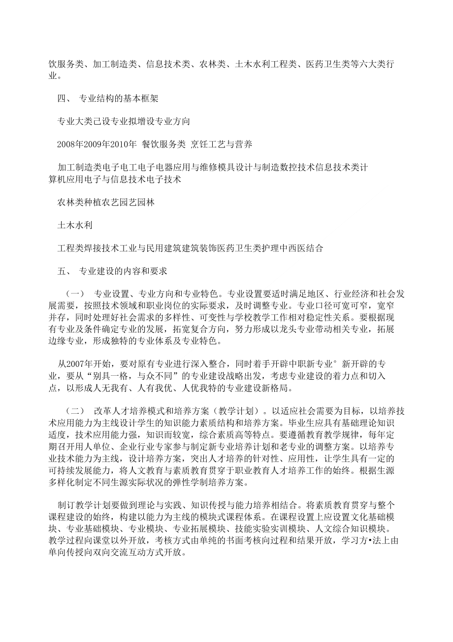 竹溪县中等职业教育专业建设发展规划_第2页