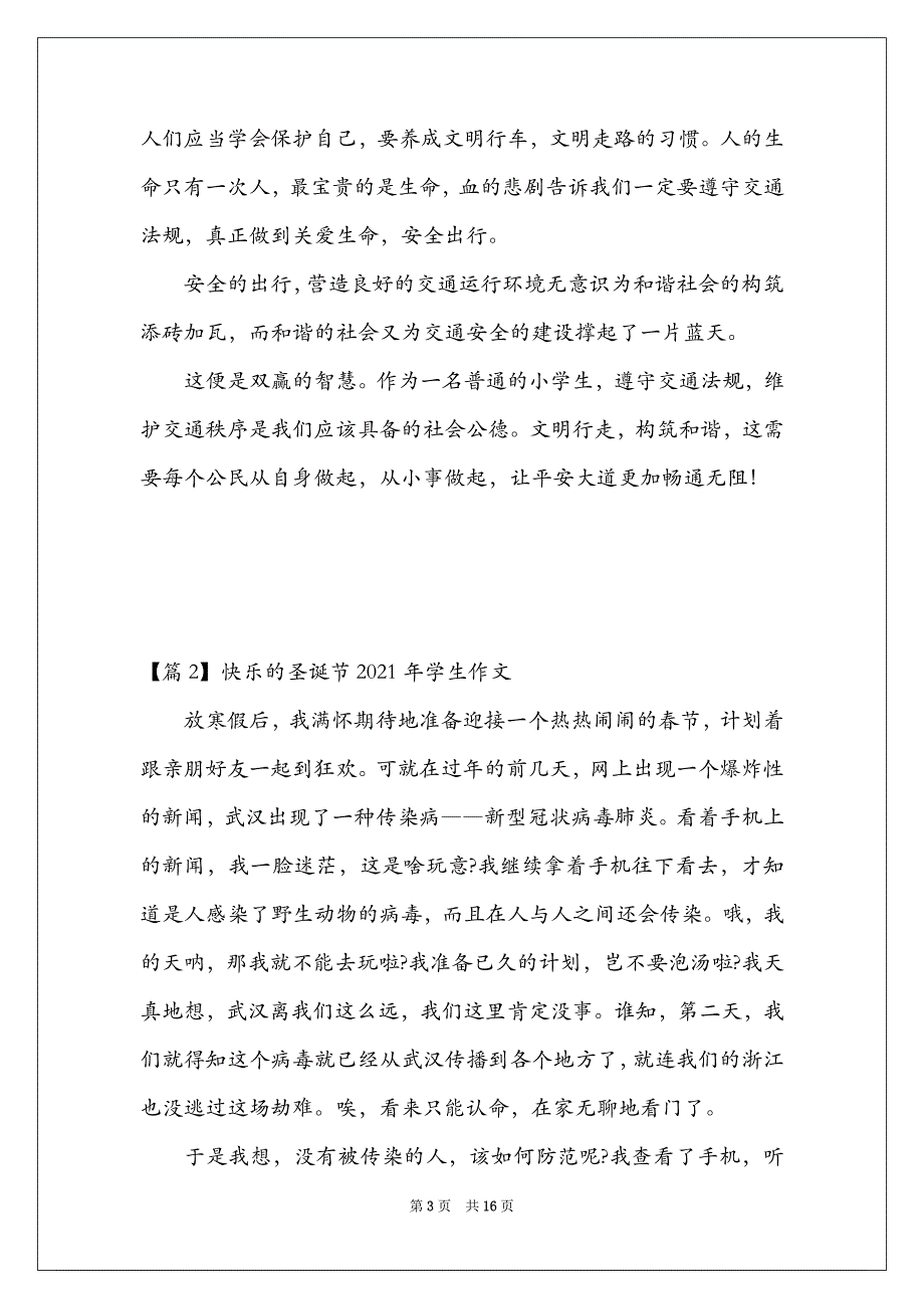 快乐的圣诞节2022年学生作文范文(精选13篇)_第3页