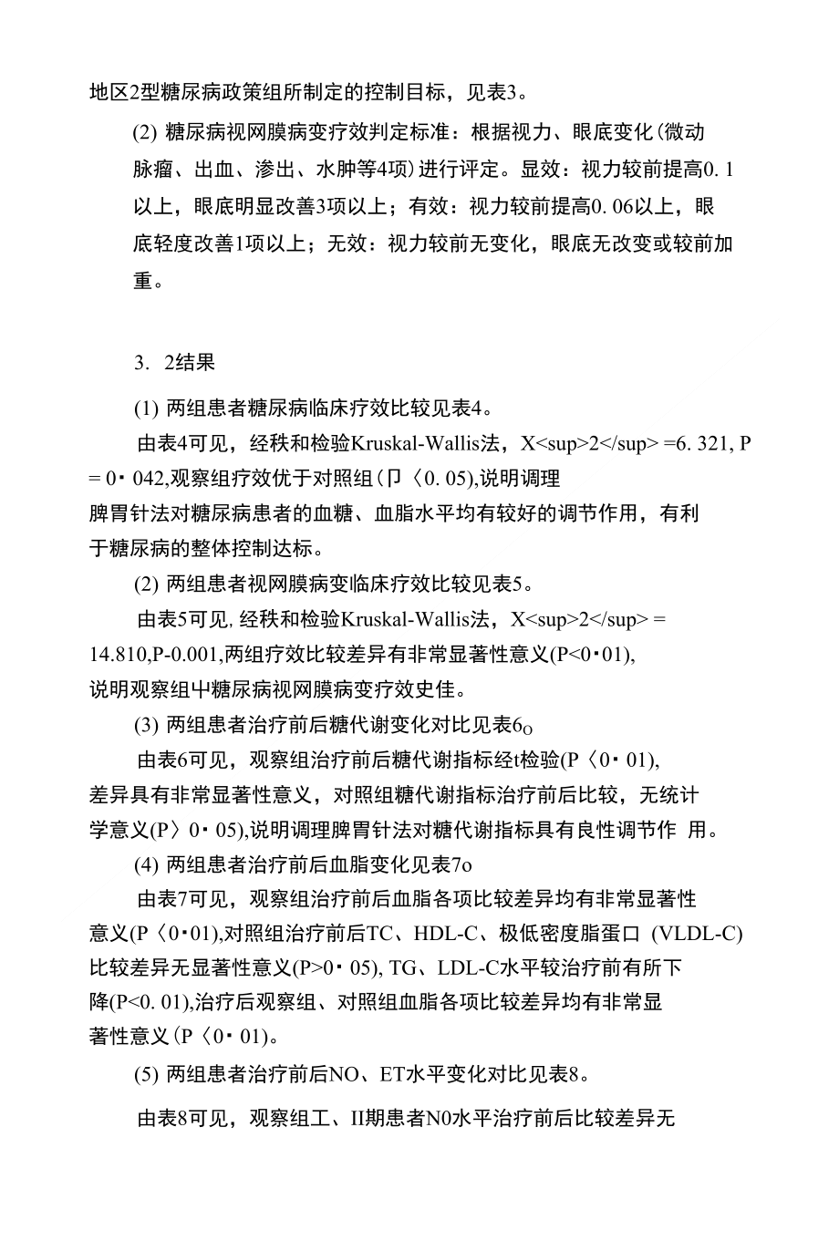 [精品]调理脾胃针法治疗糖尿病视网膜病变对照研究_第4页