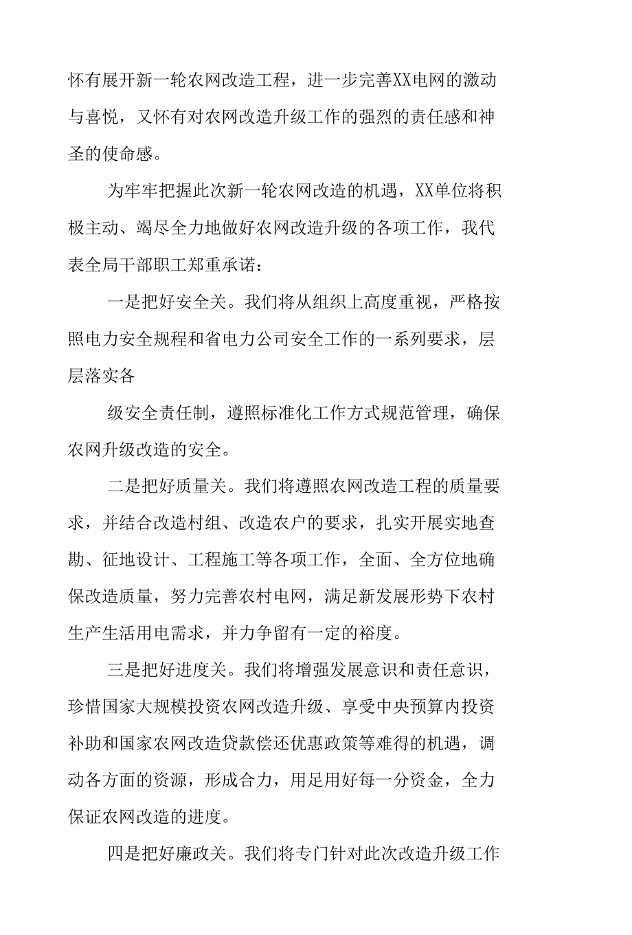 基层供电所在农网改造启动会上表态发言_第3页