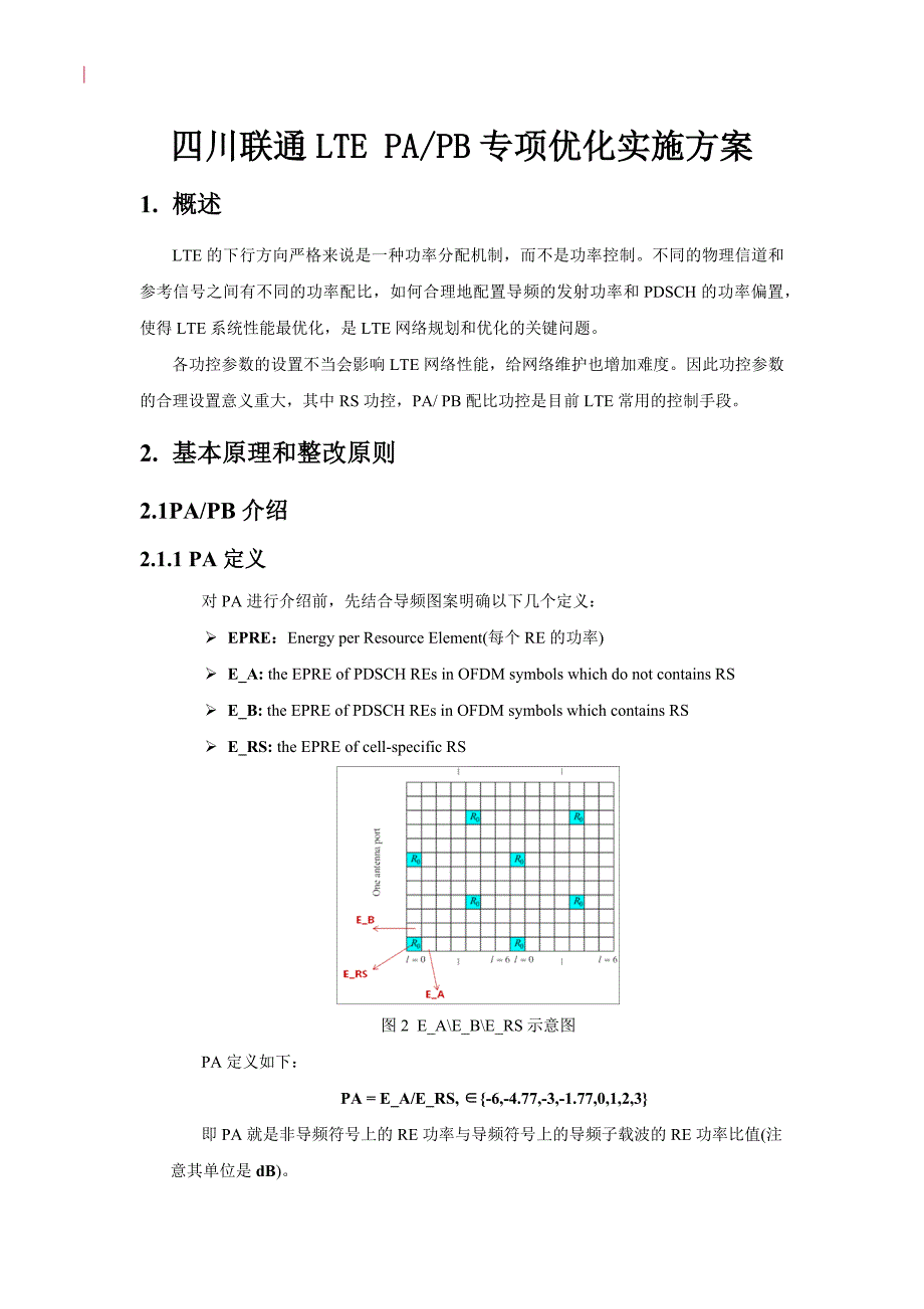 四川联通LTE PAPB专项优化实施方案_第1页