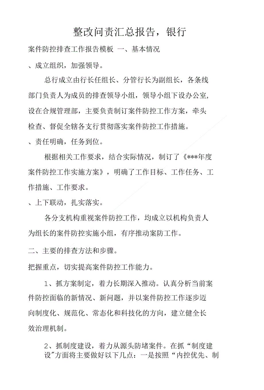 整改问责汇总报告,银行_第1页