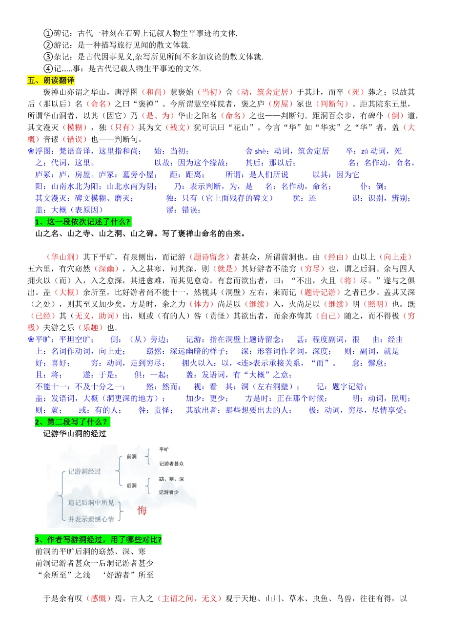 《游褒禅山记》教案人教版高中语文必修二_第2页