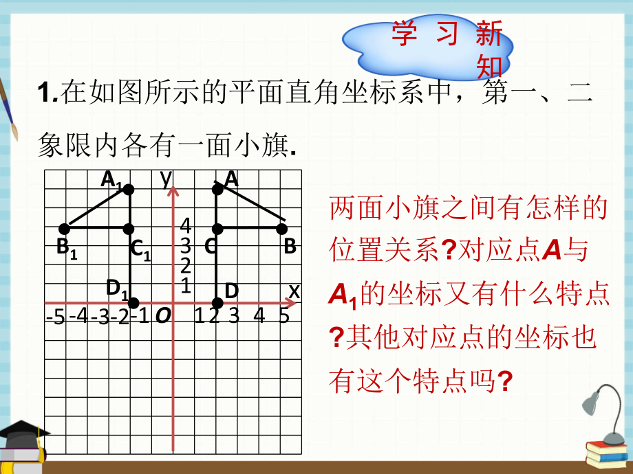 北师版数学八年级上册 第3章 位置与坐标3轴对称与坐标变化课件_第3页