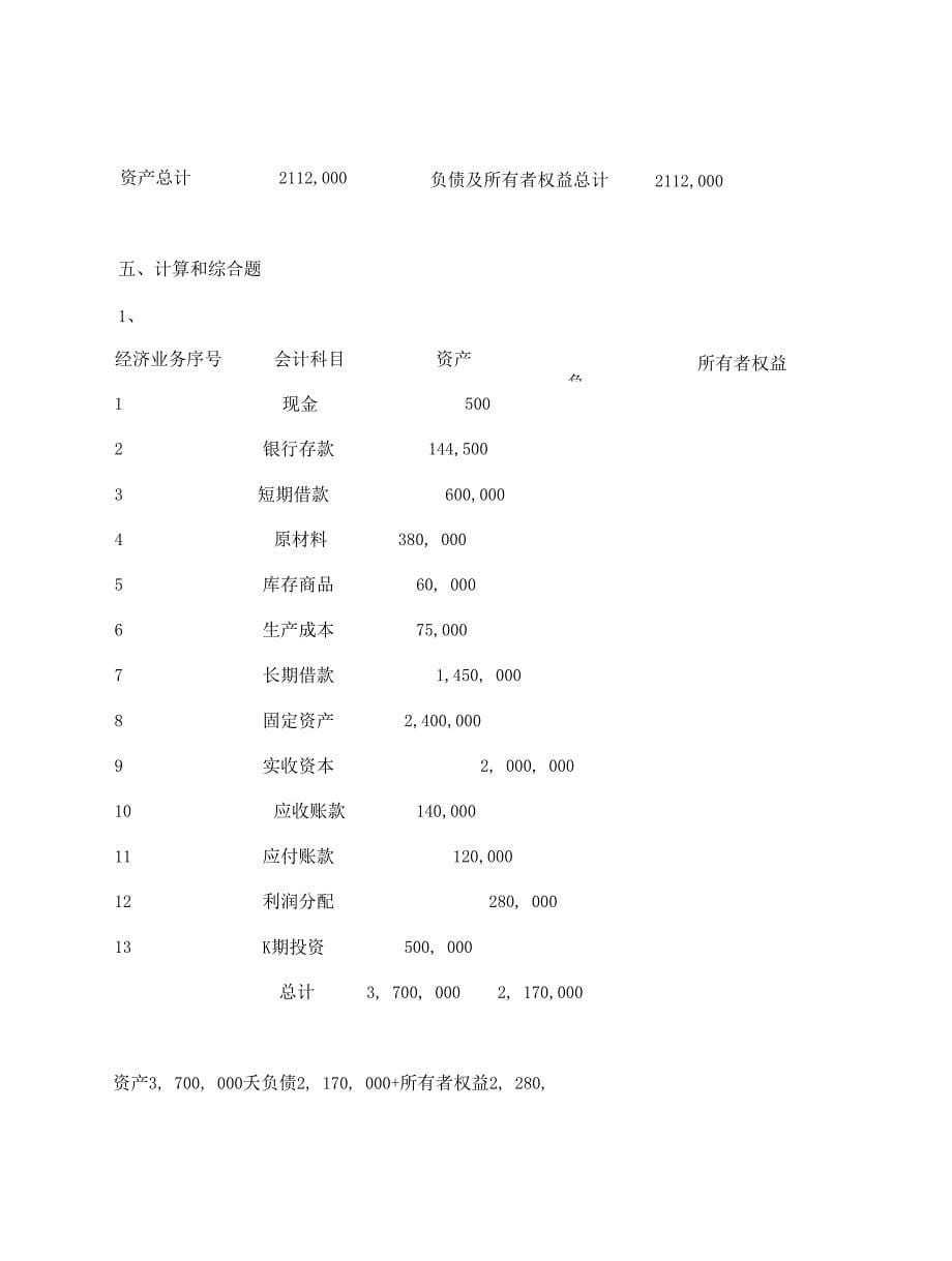 基础会计分录计算题_第5页