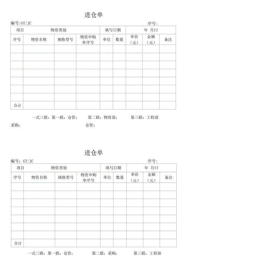 某公司仓库管理制度(包含各种表格)_第4页