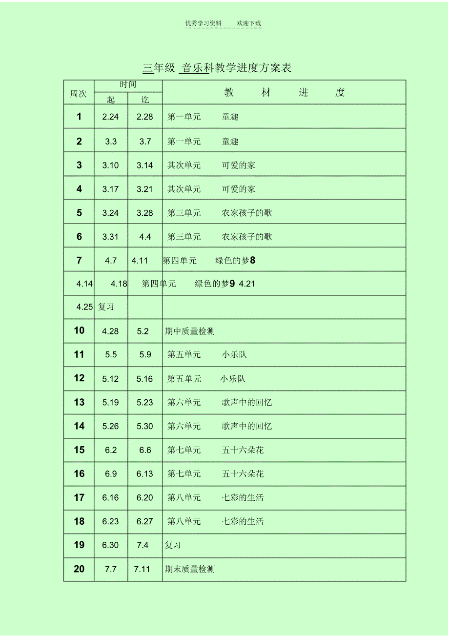 2021年三年级音乐进度教材分析第一单元_第2页