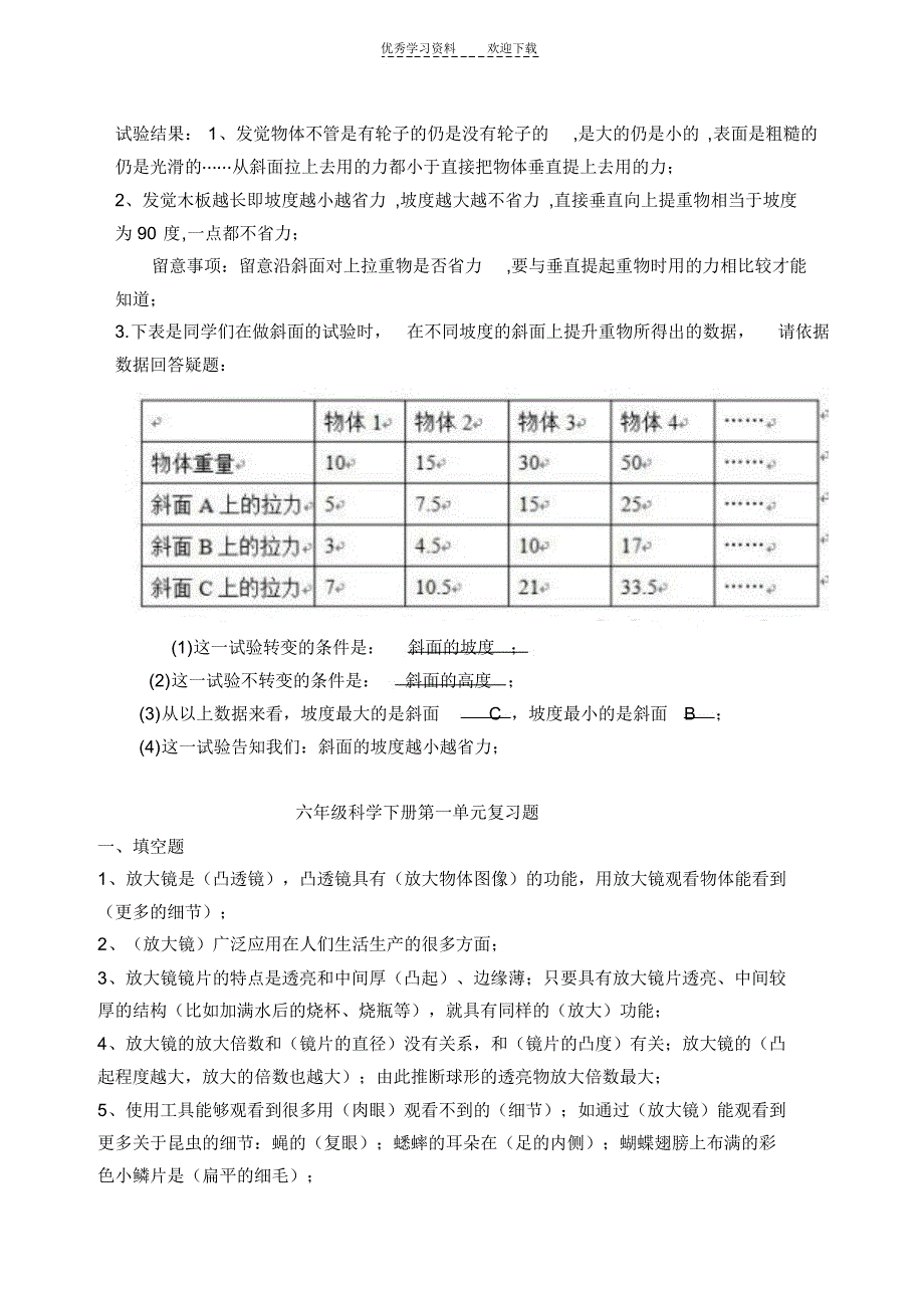 2021年六年级上下册科学复习汇总_第4页