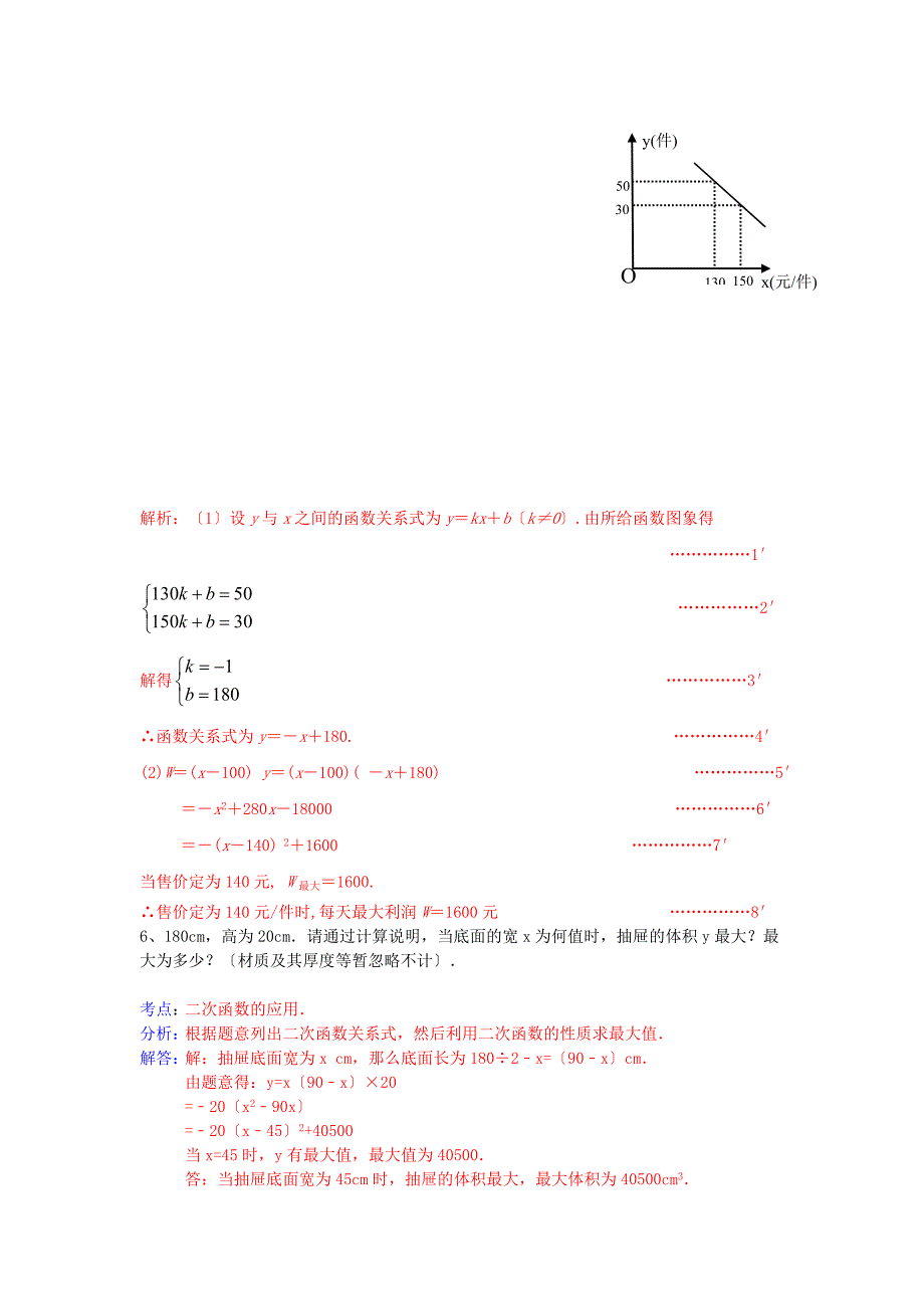 （整理版）二次函数应用题_第4页