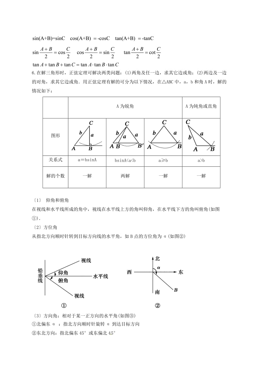 （整理版）高考数学知识点讲座考点17解三角形（正余弦_第2页