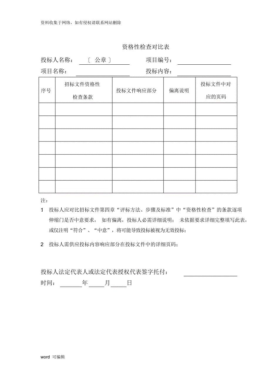 最新标书用表整理讲课讲稿_第5页