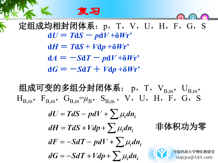 物理化学：第二章-5化学势和各因素的关系_第3页