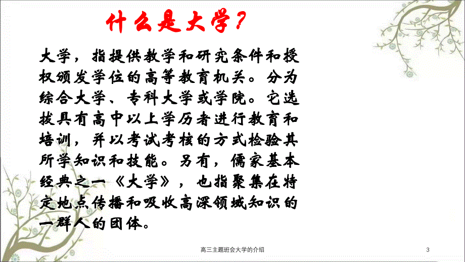 高三主题班会大学的介绍课件_第3页