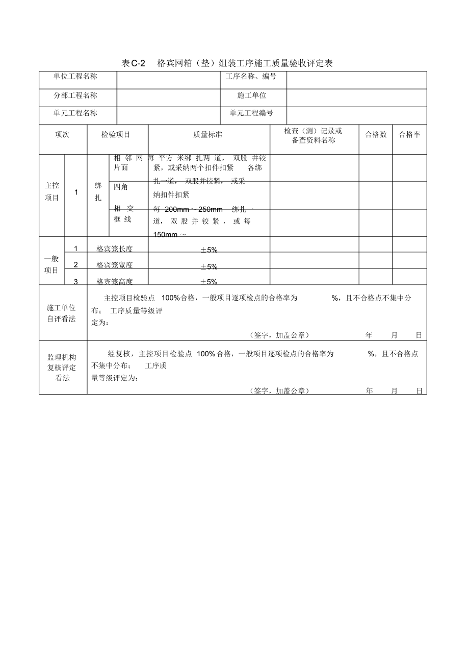 2021年格宾石笼单元工程质量评定.doc_第2页