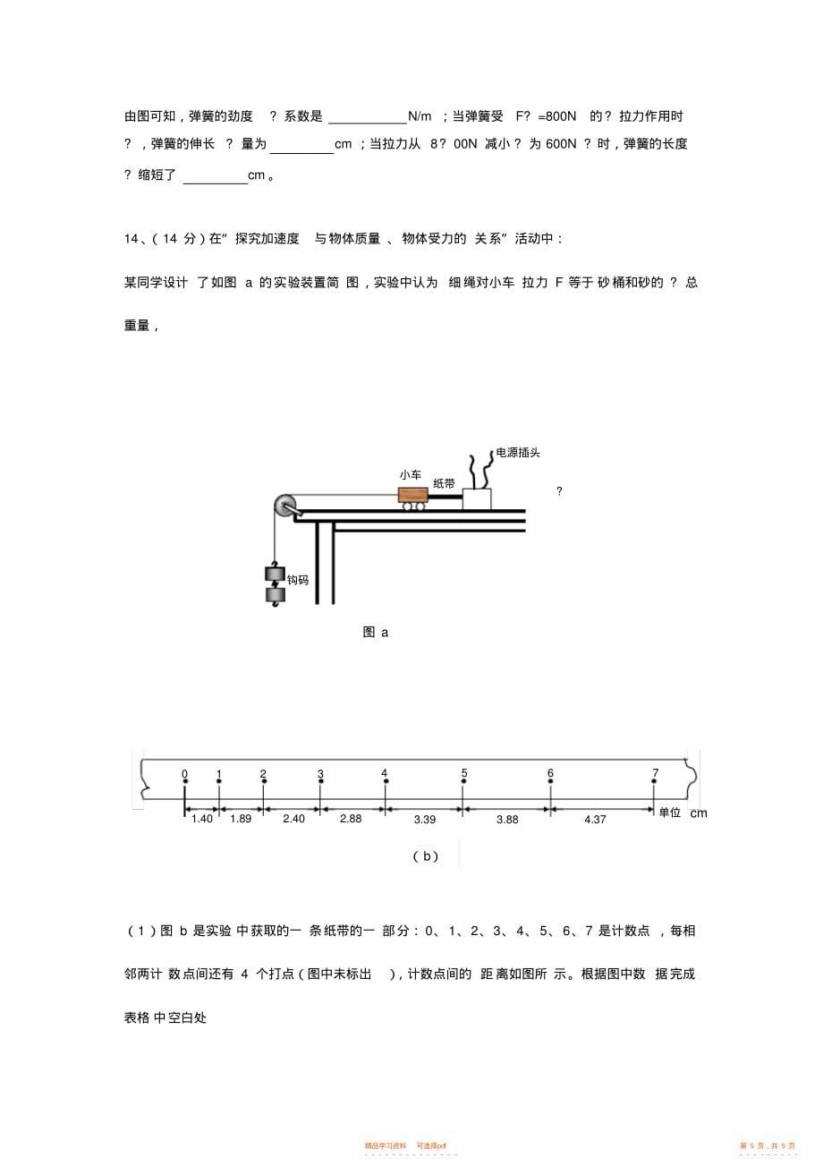 【总结】高中物理知识点总结高中物理同步辅导训练高一物理必修一力与运动练习2_第5页