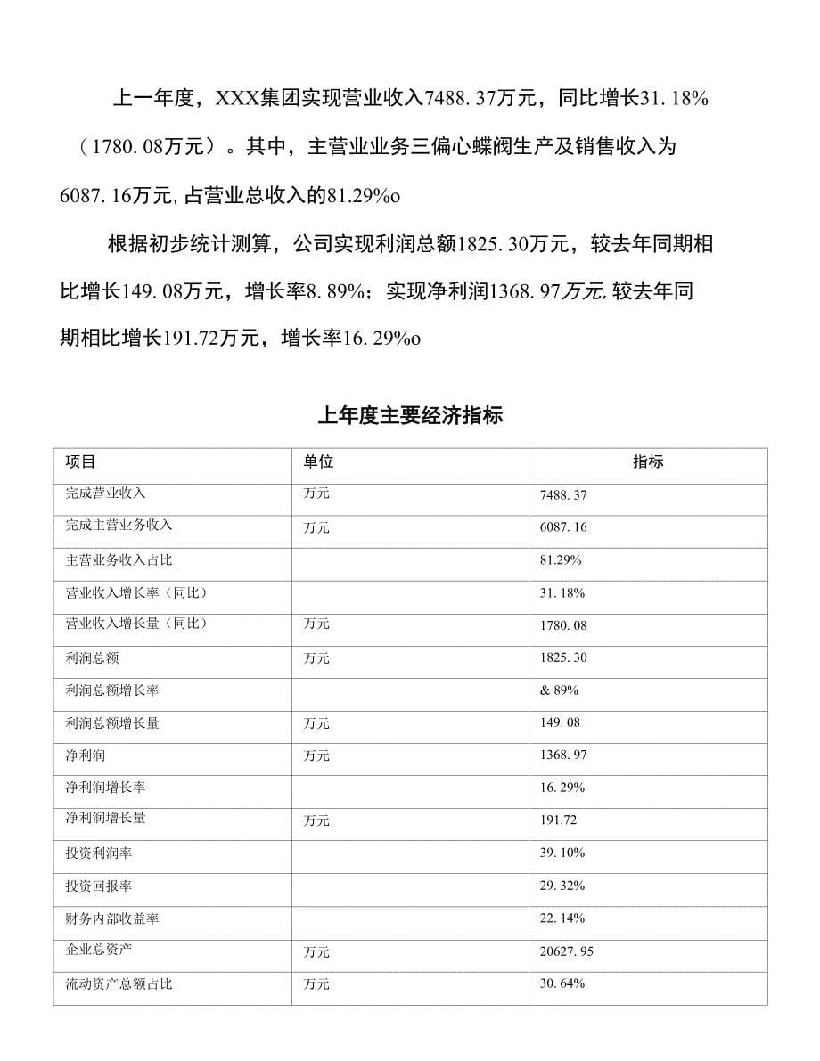 年产xx三偏心蝶阀项目投资建设实施方案_第5页