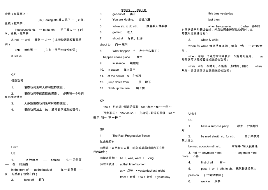 2021年新目标八年级下册期末复习提纲_第2页