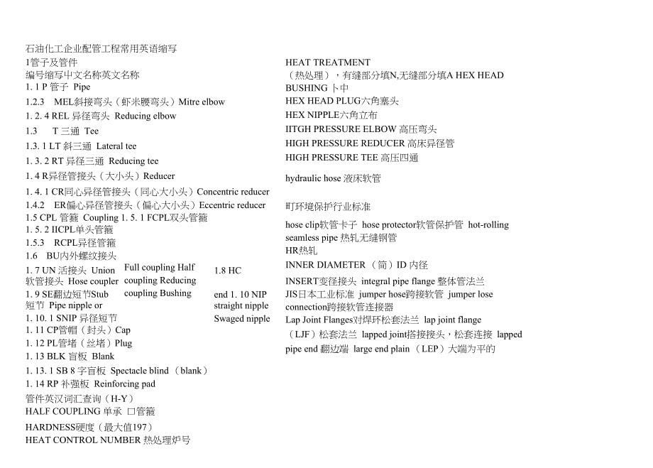 【精品】管道专业英语解释及法兰形式_第5页