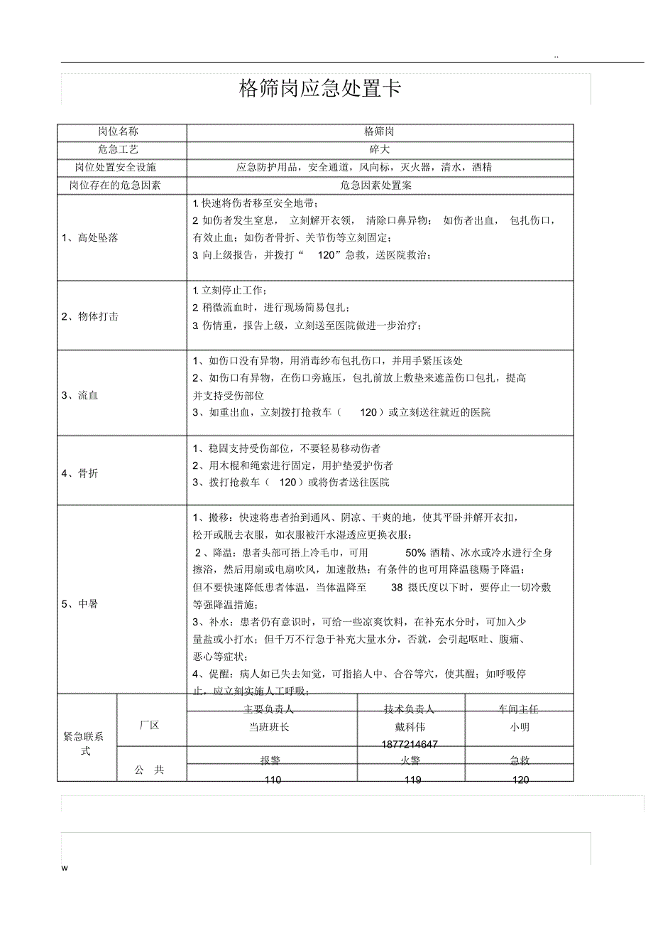 2021年选厂岗位应急处置卡_第2页