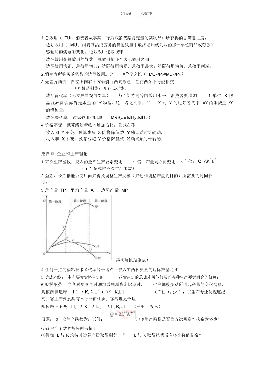 2021年西方经济学复习重点_第2页