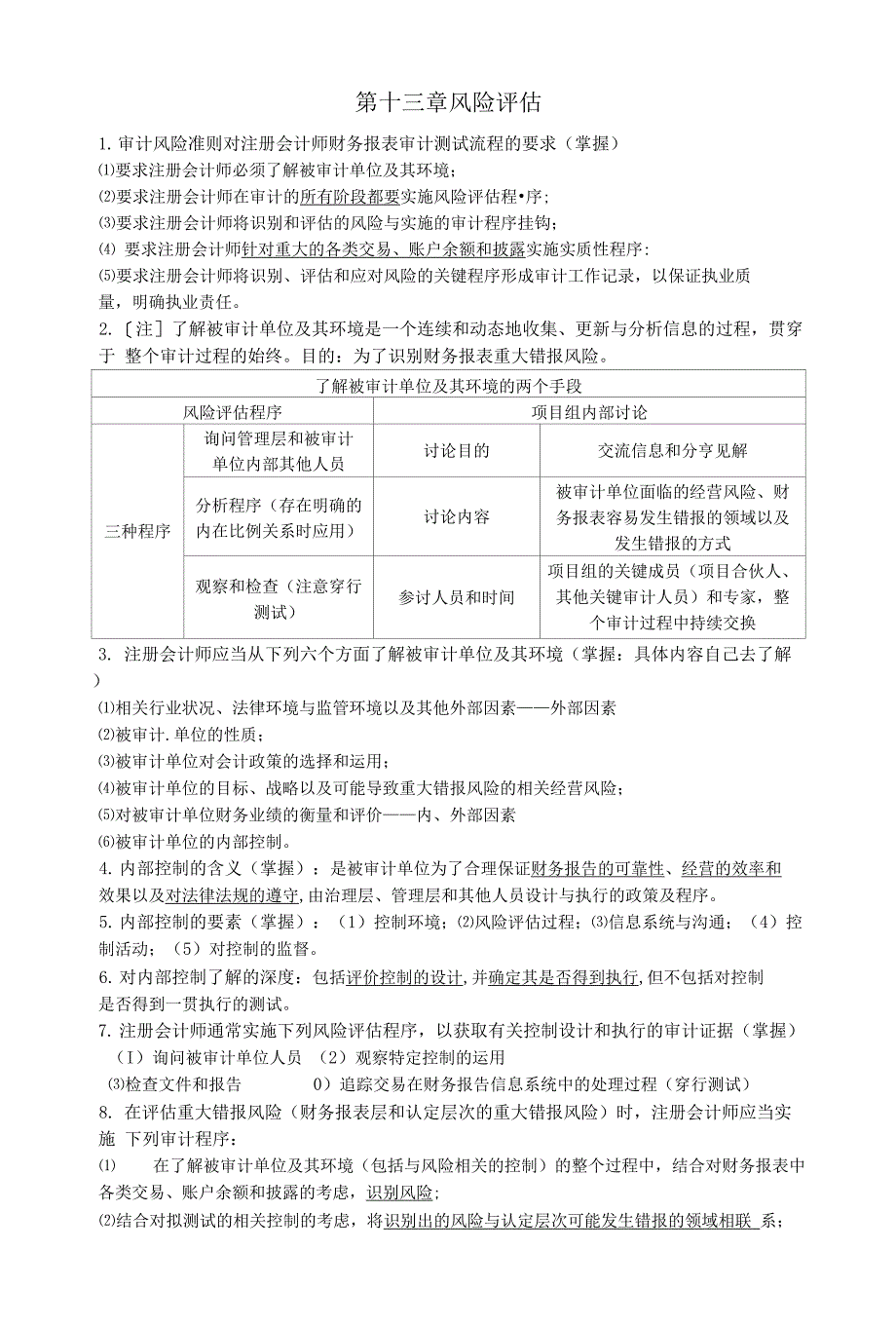 审计知识点及习题--13~15章_第1页