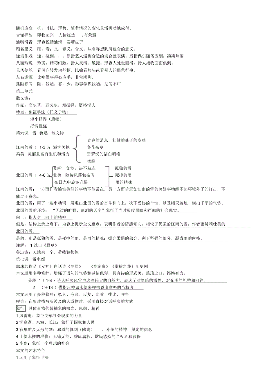 人教版八年级语文下册知识点总结30614_第3页