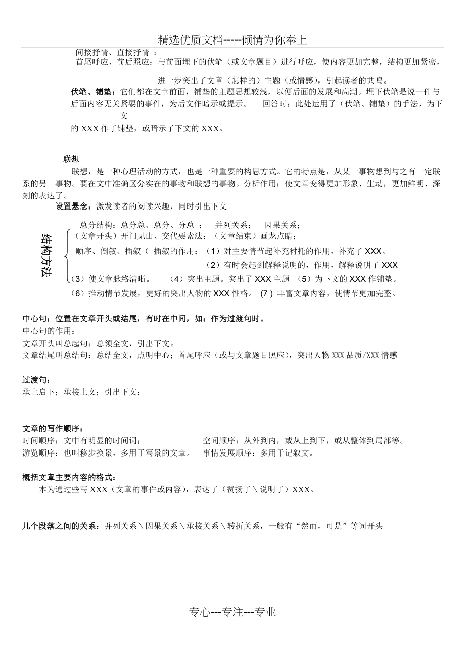 六年级阅读复习知识点和答题技巧(共2页)_第2页