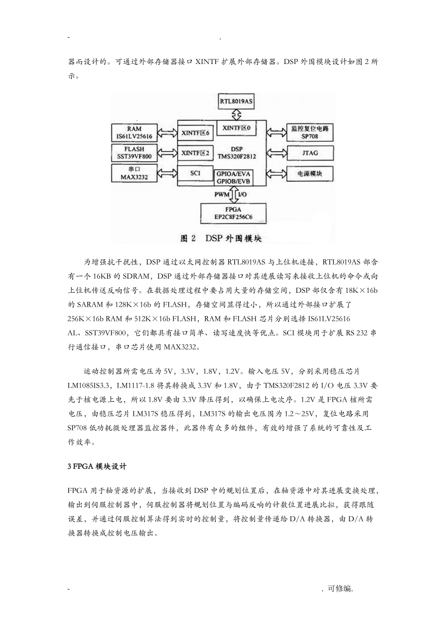 DSP+FPGA四轴运动控制器方案及对策_第2页