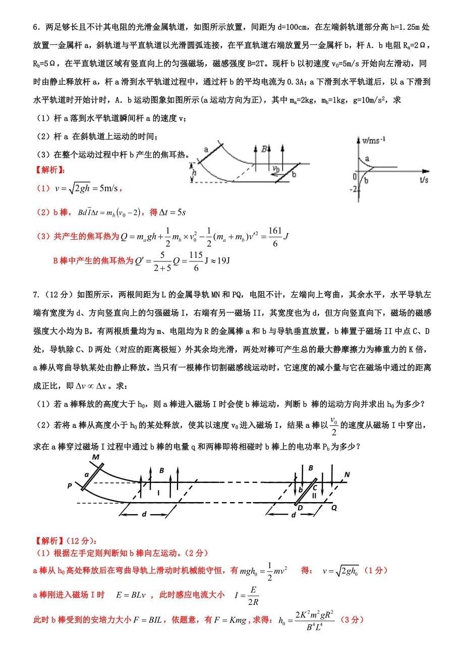 电磁感应中的动量守恒经典题[共7页]_第5页