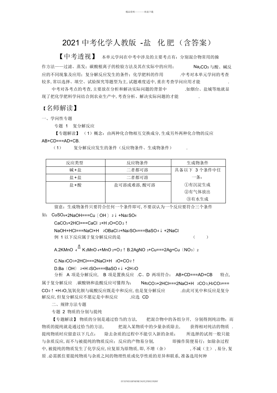 2013中考化学人教版-盐化肥_第1页