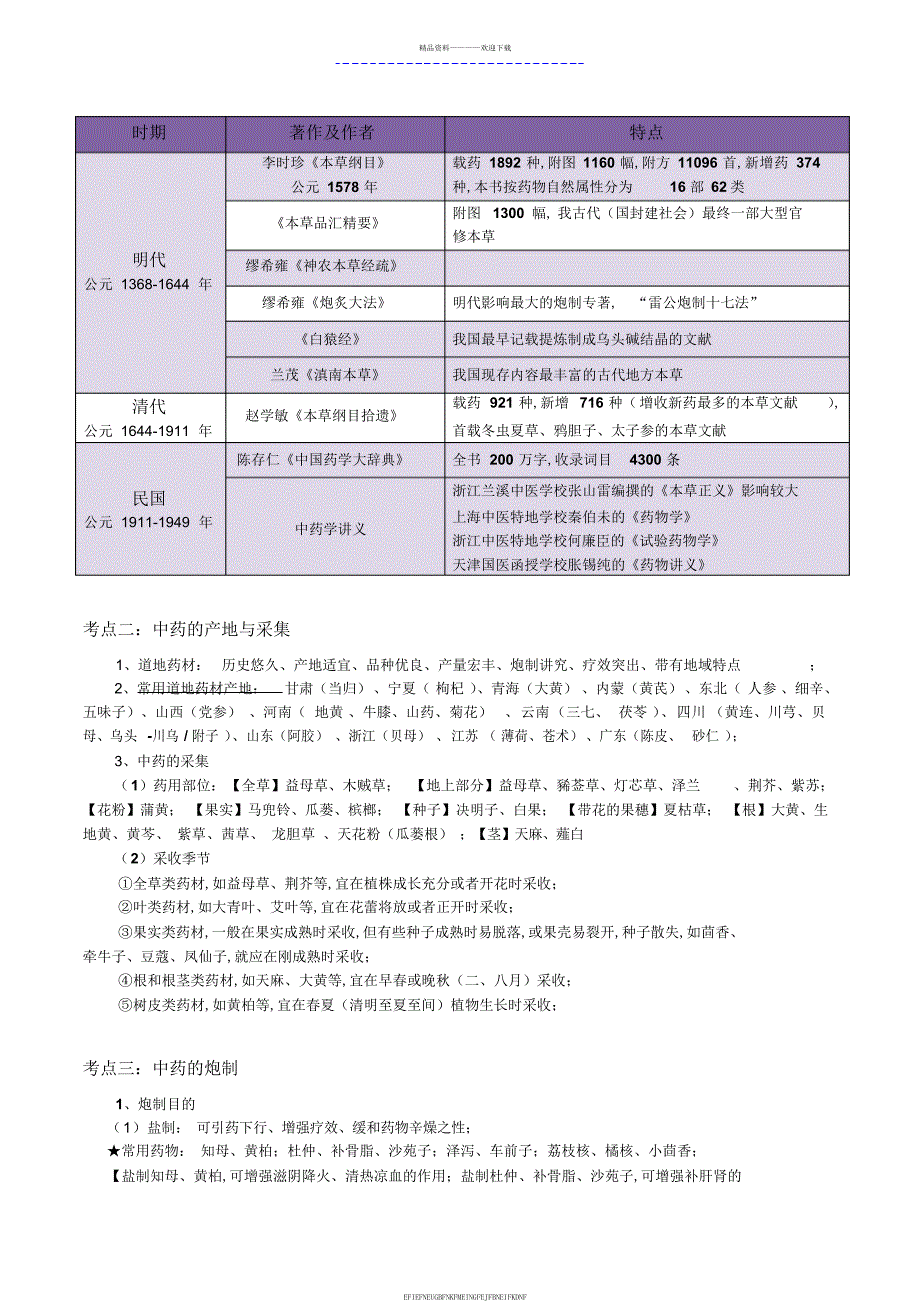 《中药学》考点总结2_第2页