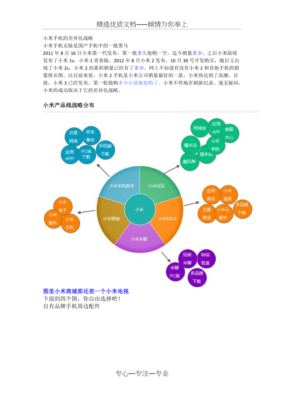 小米手机的差异化战略(共5页)_第1页