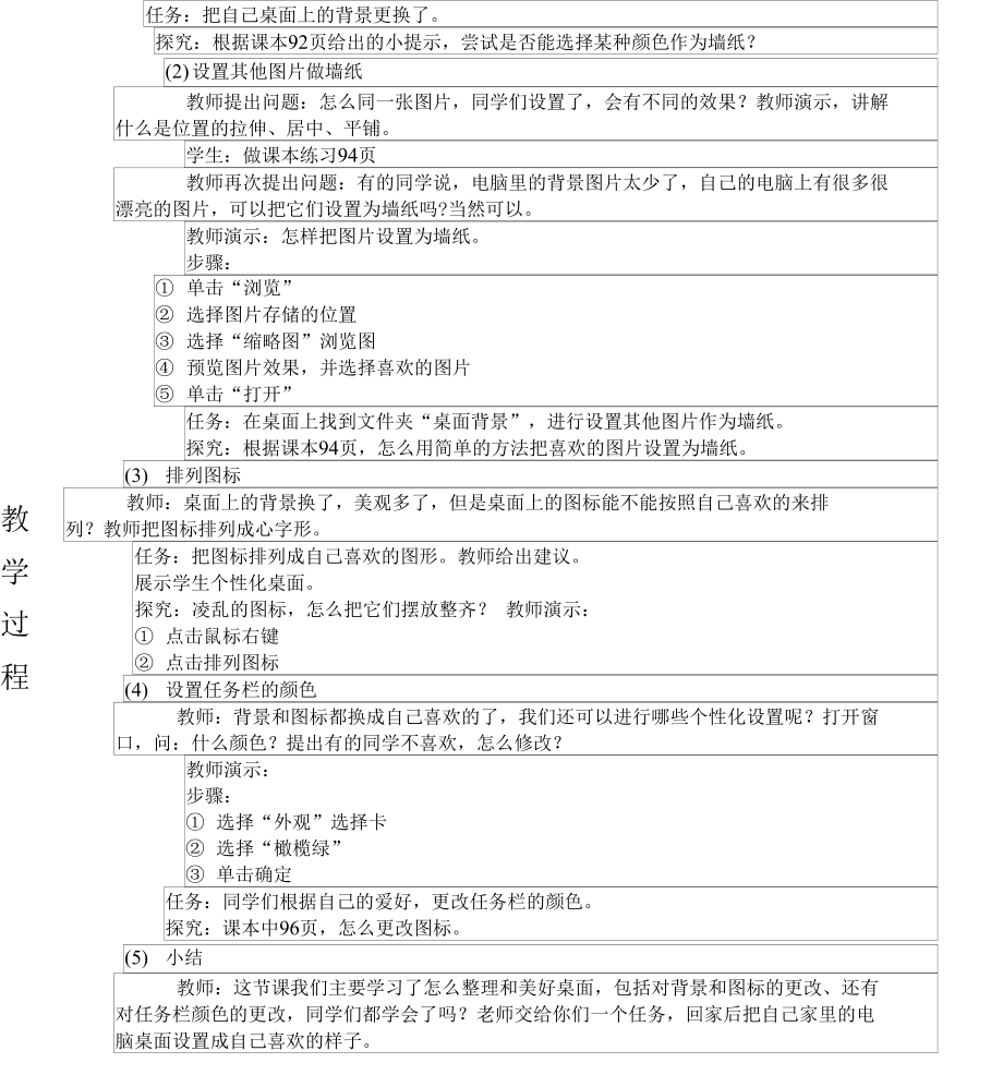 三年级信息技术整理和美化桌面公开课教案_第3页