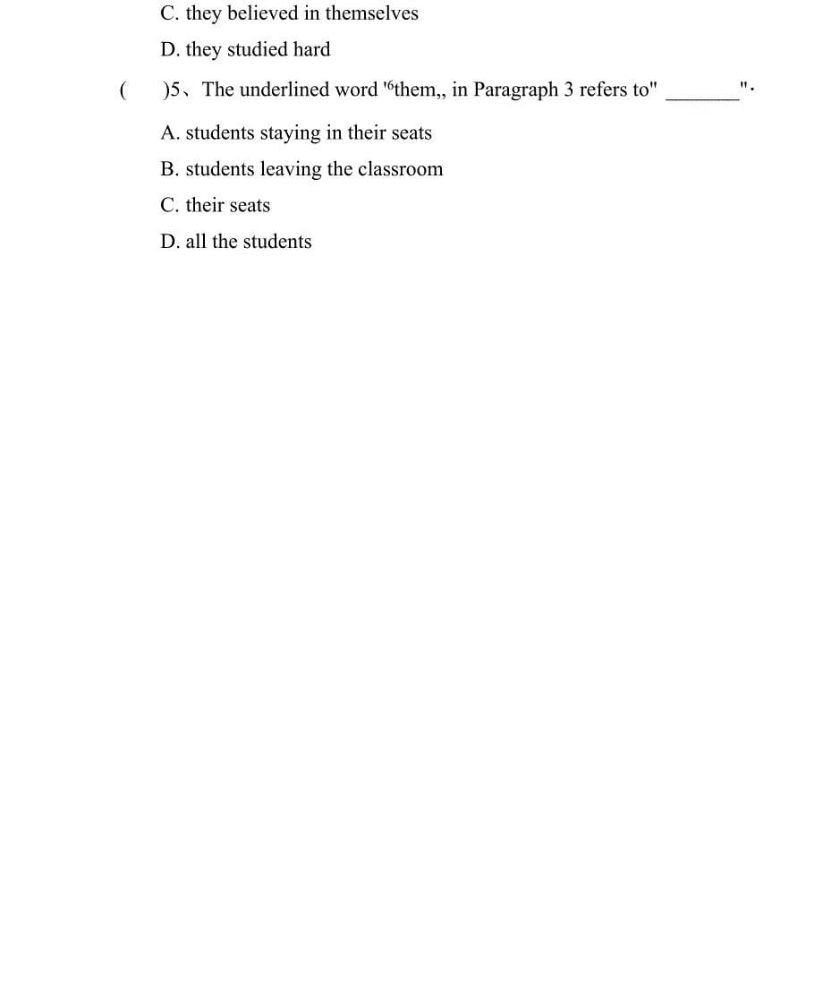 九年级上英语模拟试题二_第5页