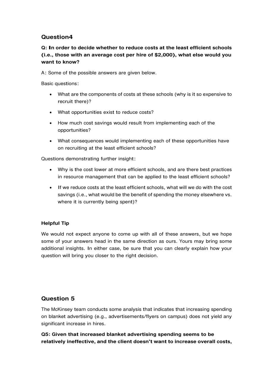 麦肯锡招聘面试案例分析样题和答案McKiney On line case study_第5页