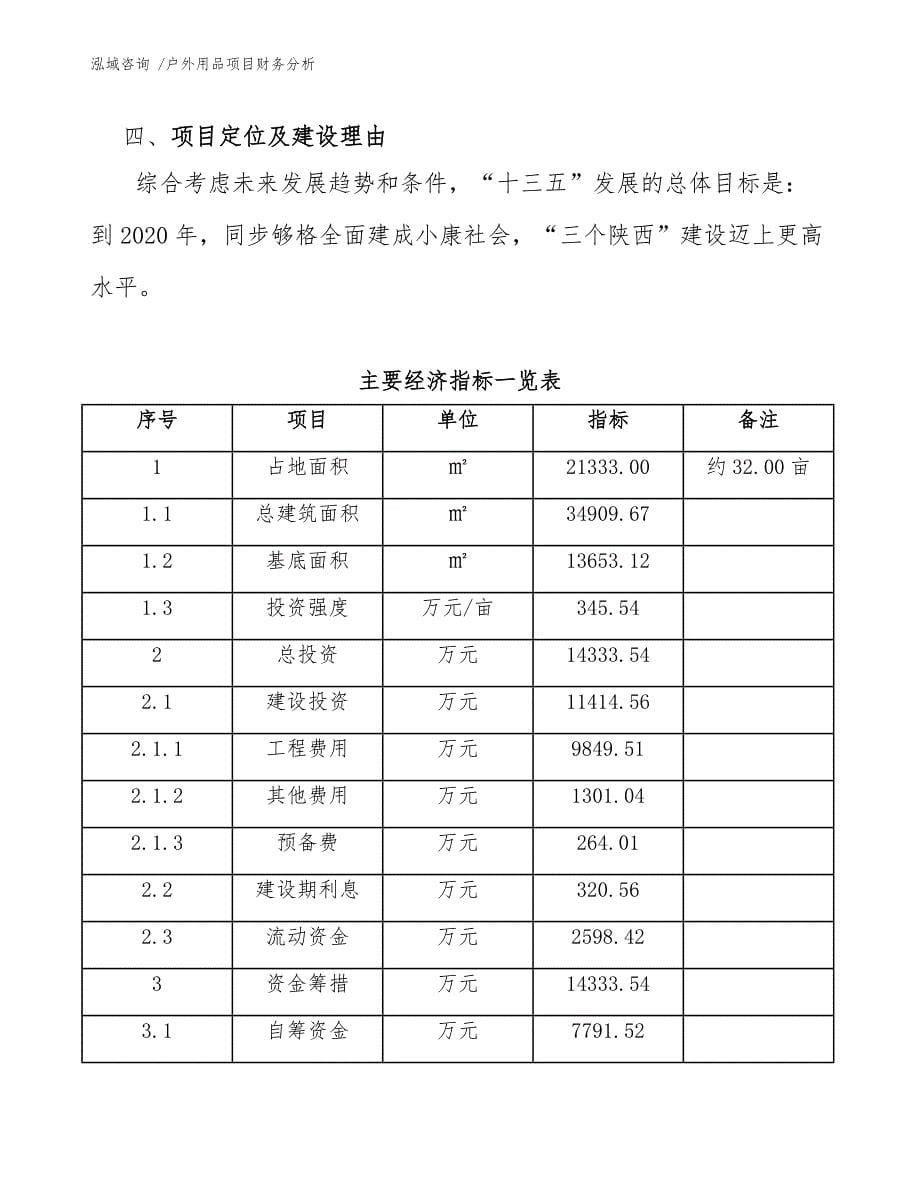 户外用品项目财务分析（范文参考）_第5页