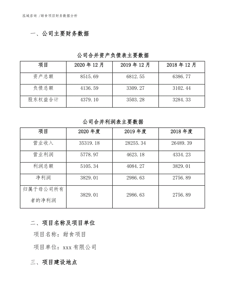 甜食项目财务数据分析（参考范文）_第4页