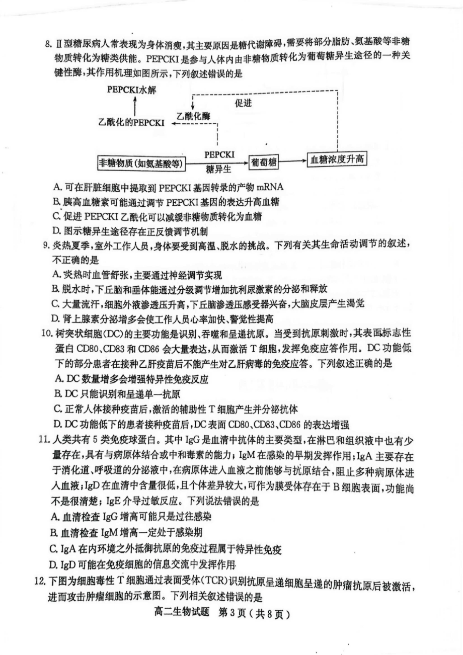 山东省聊城市2021-2022学年高二上学期期中考试生物试卷_第3页