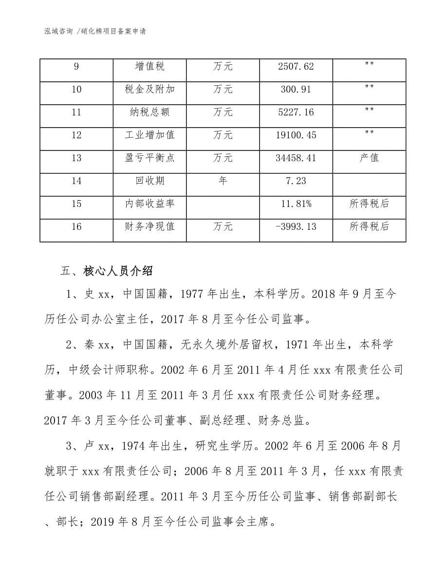 硝化棉项目备案申请（范文）_第5页