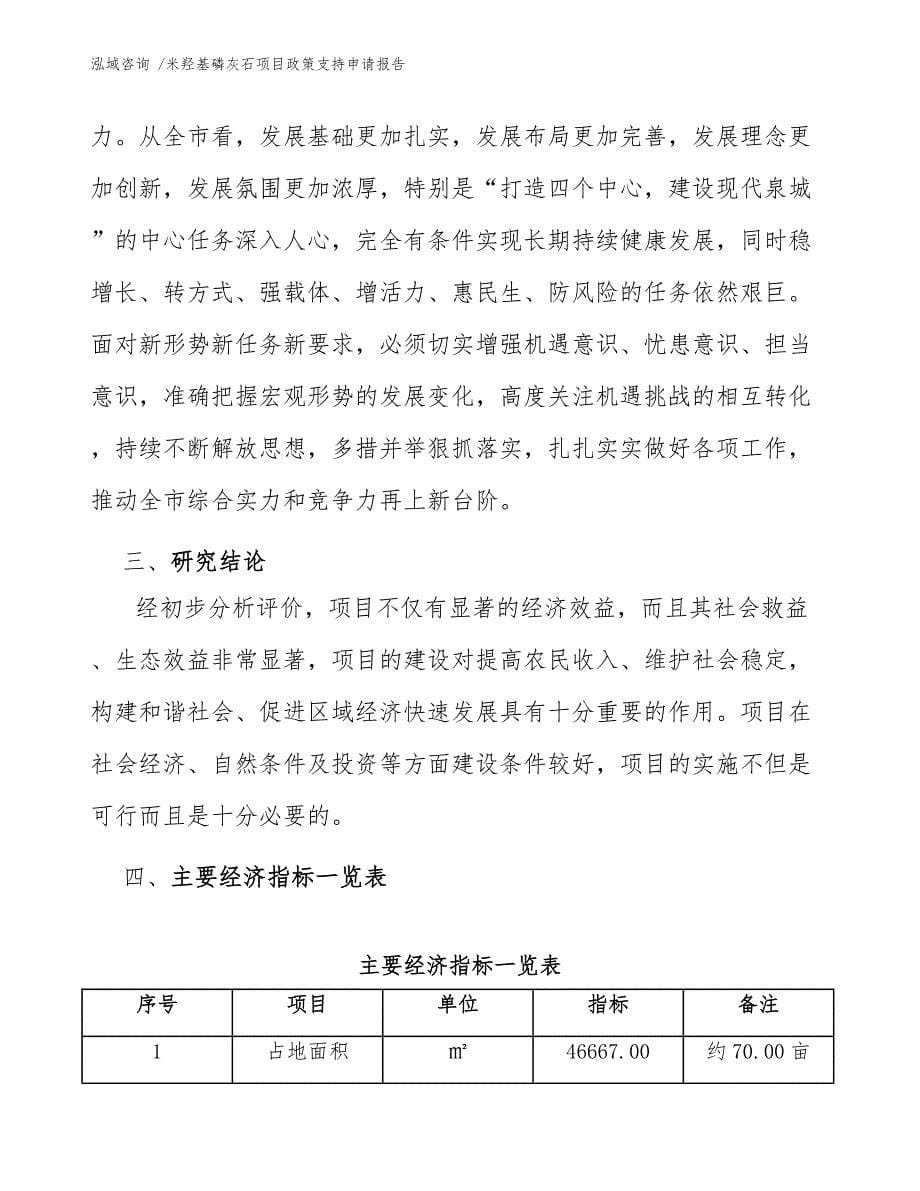 米羟基磷灰石项目政策支持申请报告（模板参考）_第5页