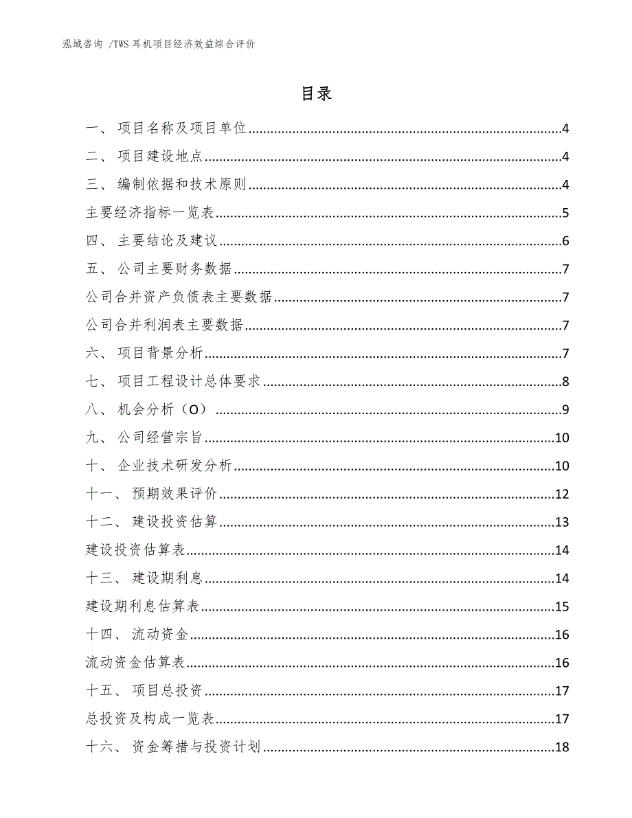 TWS耳机项目经济效益综合评价（参考模板）_第2页