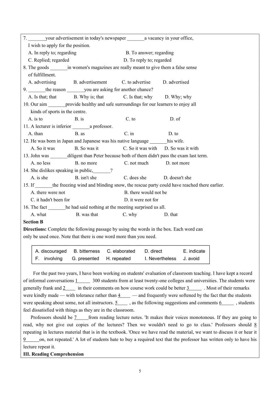 上海牛津版高一英语下册U5教案_第5页