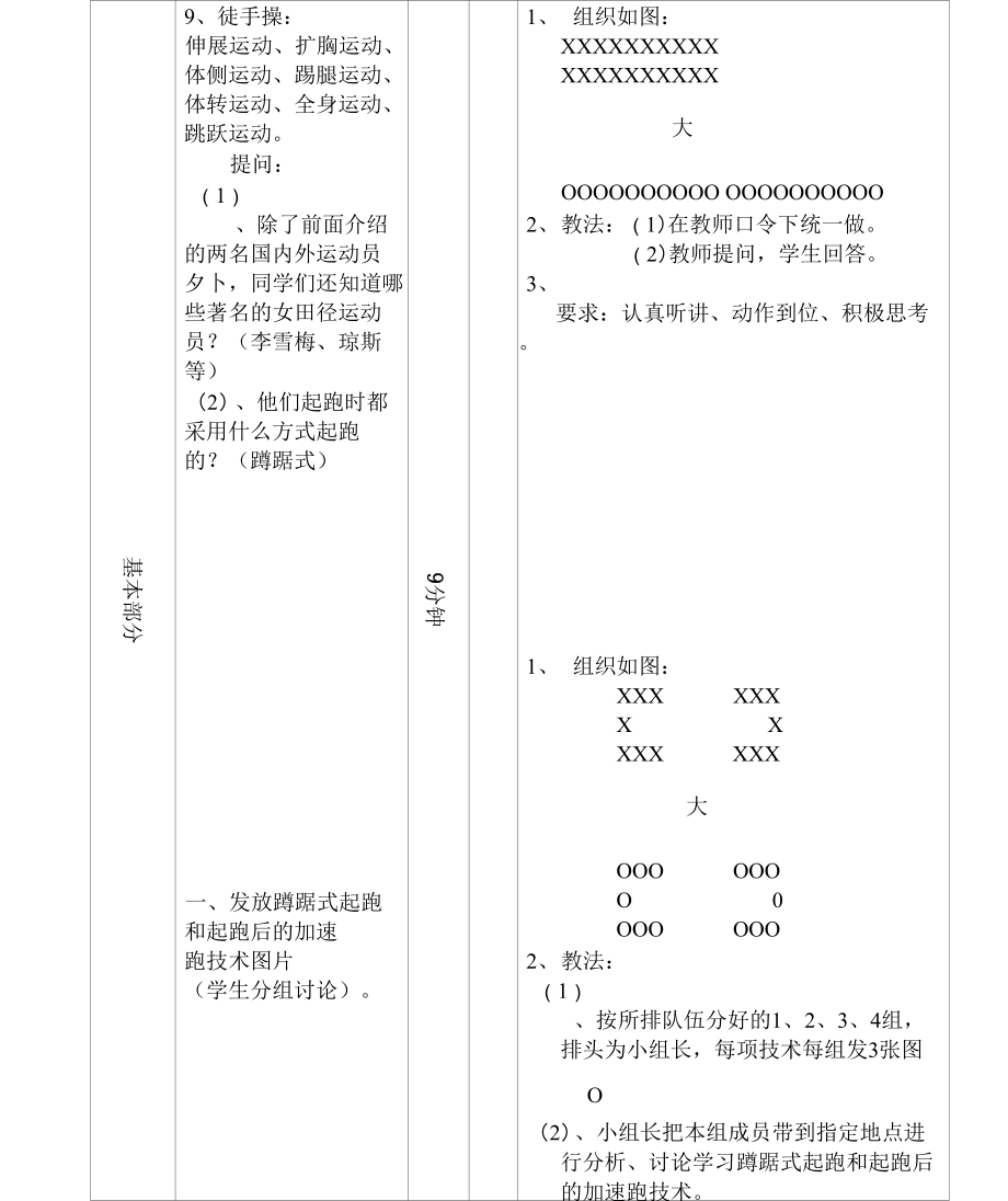 蹲踞式起跑后的加速跑教学设计_第3页