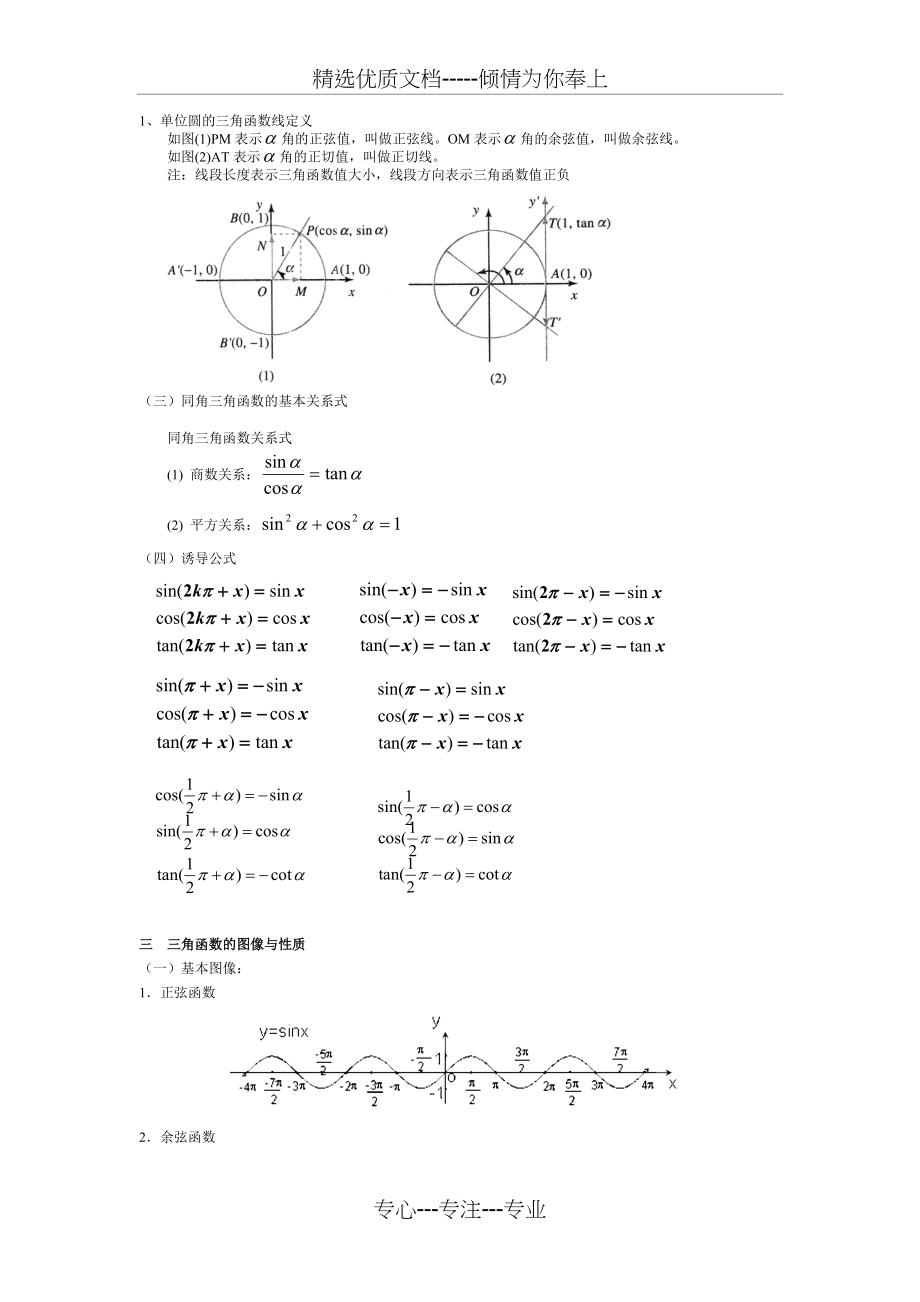 数学必修四-三角函数复习提纲(共7页)_第3页