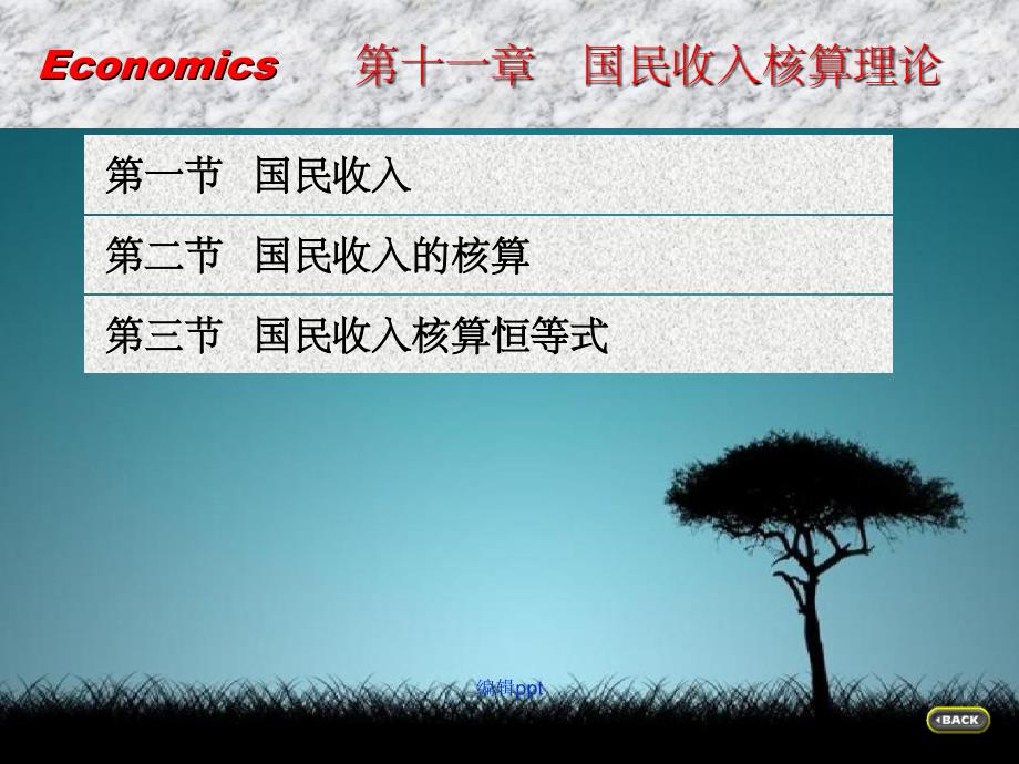 Economics 第十一章 国民收入核算理论_第1页