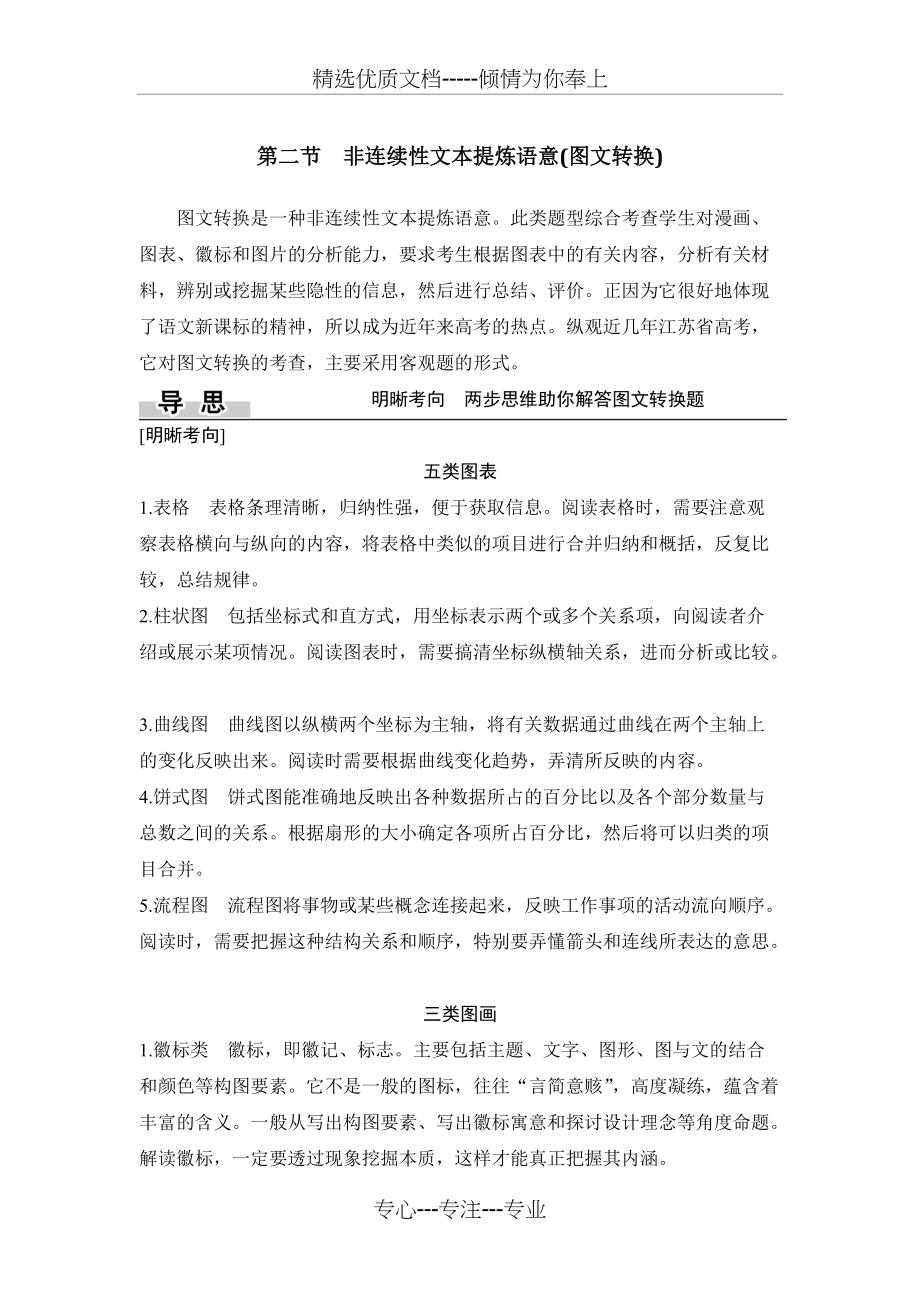 高考语文专题复习(图文转换)(共4页)_第1页