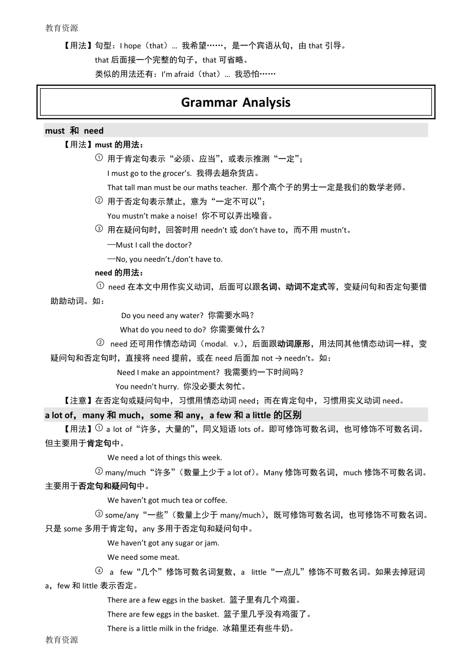 【教育资料】新概念课堂笔记 第一册 Lesson 79-80学习精品_第3页